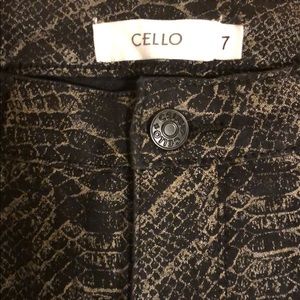 Snake print high rise skinny pants